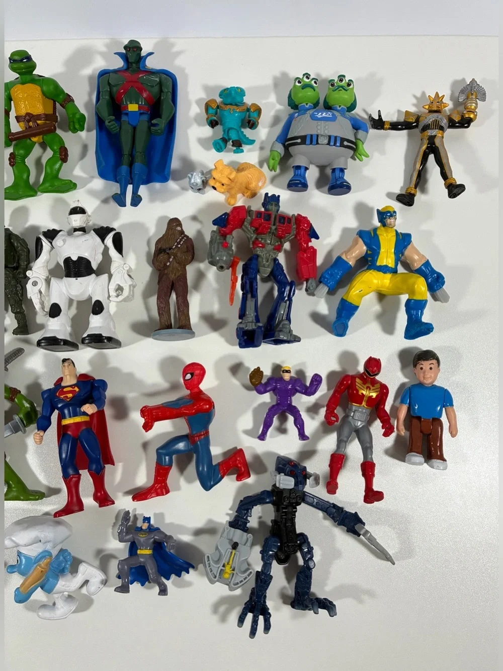 Lot of 28 Assorted Action Figures Ninja Turtles Batman Spider-Man McDonald’s VTG